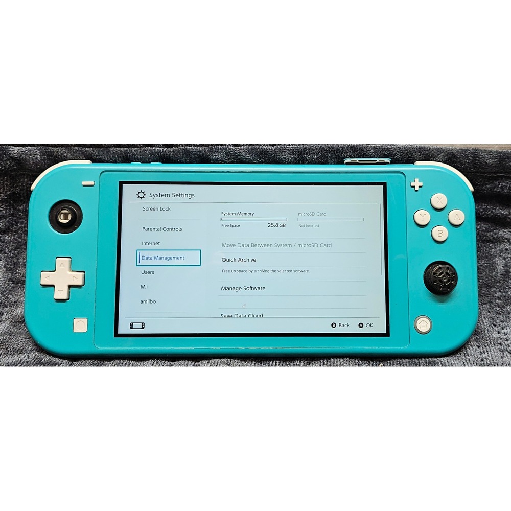 Nintendo Switch Lite Turquoise Handheld Gaming Console HDH-001 Broken Stick